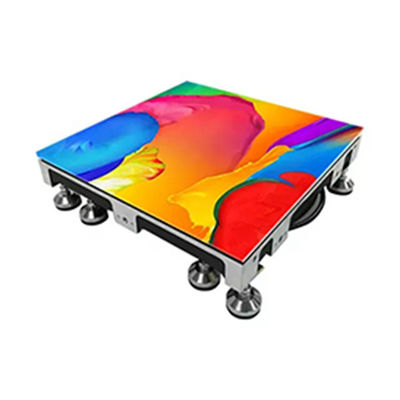 Full Color Aluminium Cabinet Indoor Floor LED Screen Rental untuk Acara Desain melengkung