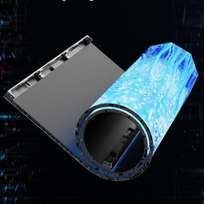 Fleksibel Lantai Layar Lipat P1.5 P2.6 P3.91 GOB Roll Up Lipat LED Display